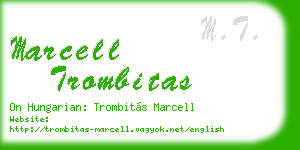 marcell trombitas business card